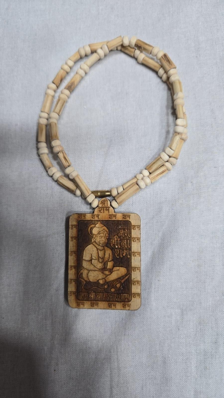 Jollity Life™ Tulsi Kanthi Mala with Hanuman ji Locket Pendant (Pack of 2)
