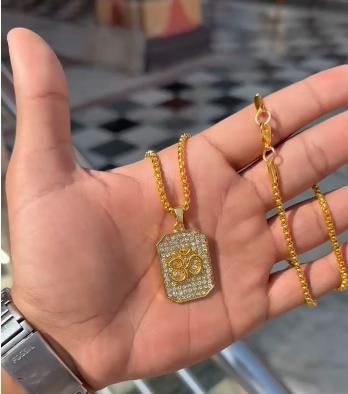 Jollity Life™ Gold Plated Om Radiant Pendant and Chain