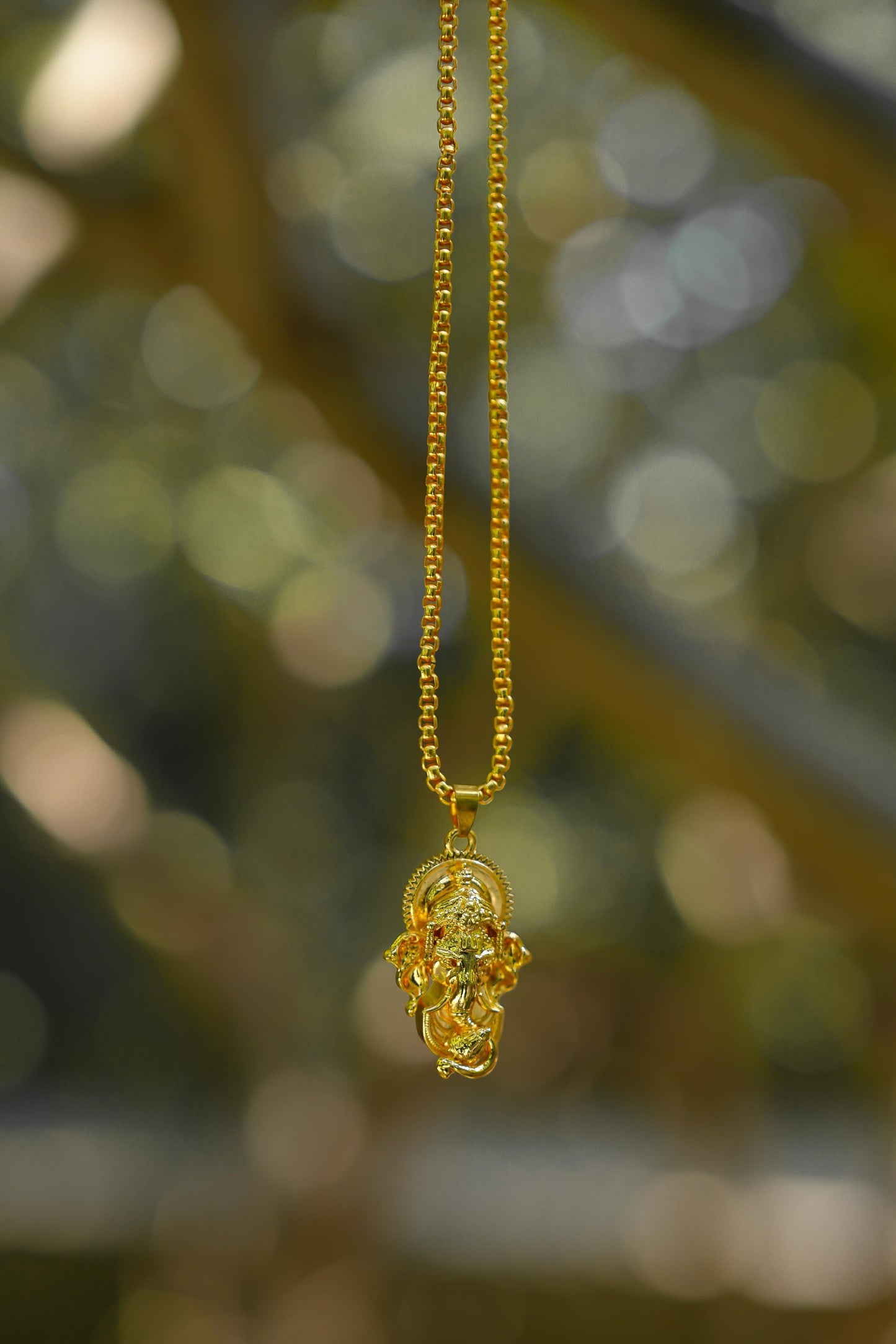 Jollity Life™ Ganesha Pendant with Snake Chain