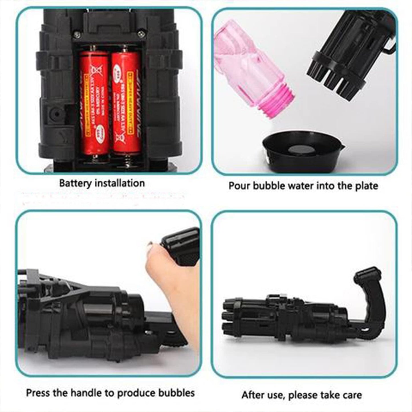 Jollity Life™ Rocket Launcher Electric Bubble Machine Gun
