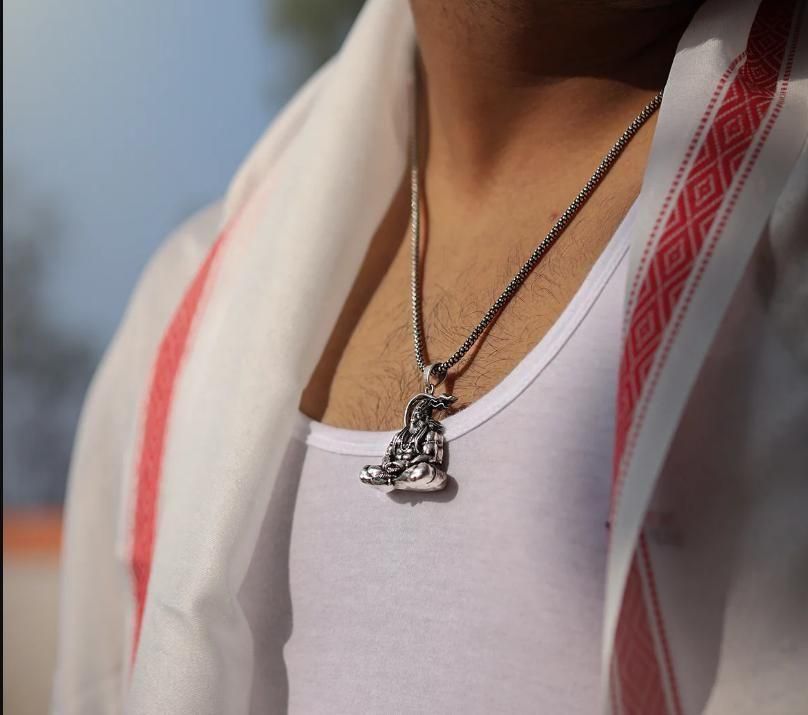 Jollity Life™ Hanuman ji Silver Locket With Chain