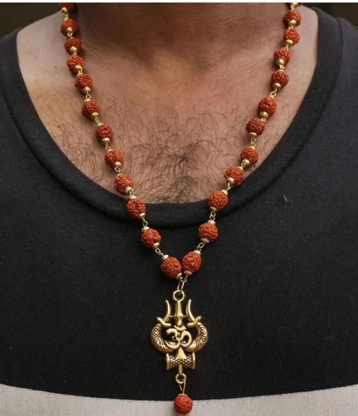 Jollity Life™ Panchmukhi Rudraksha OM Shiva Trishul Mala