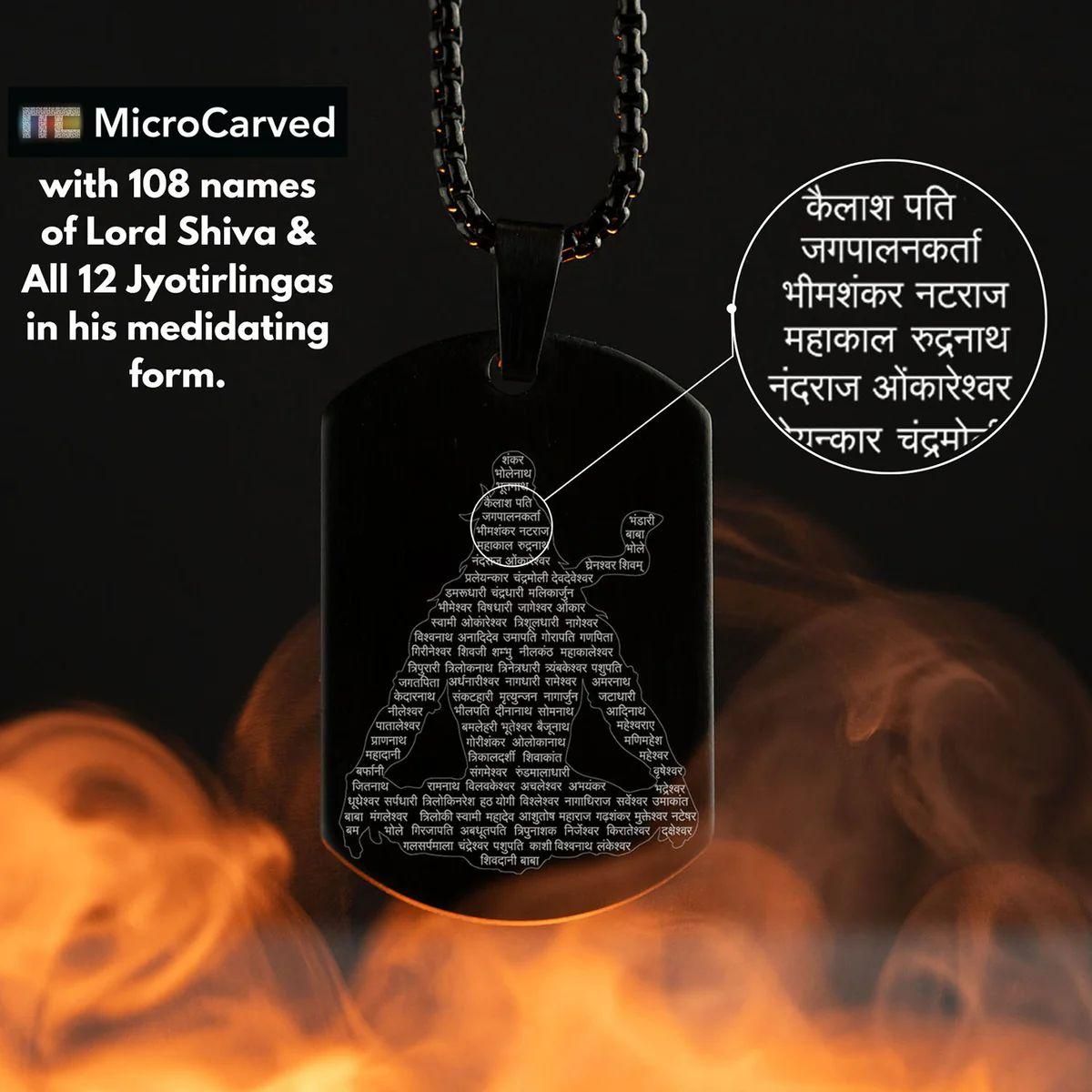 Jollity Life™ Mahadev Lord Shiva with 12 Jyotirlinga Pendant & Chain