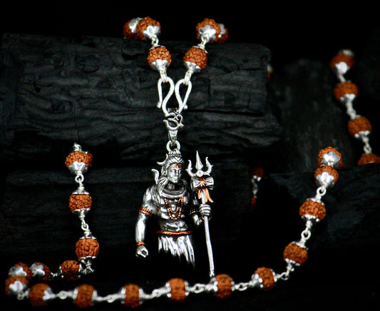 Jollity Life™ Rudraksha Shivji Pendant with Chain