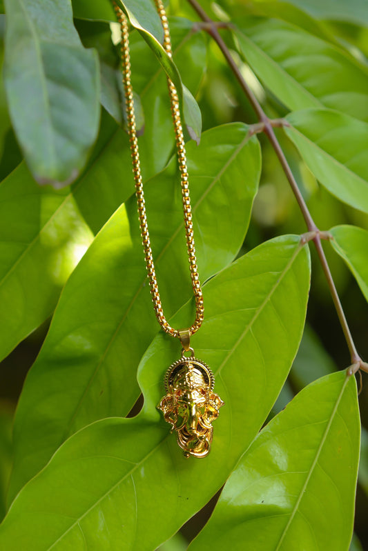 Jollity Life™ Ganesha Pendant with Snake Chain