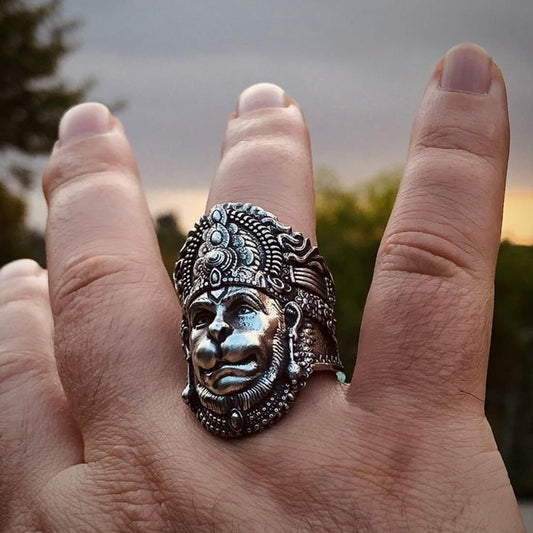 Jollity Life™ Hanuman ji Ring Sterling Silver