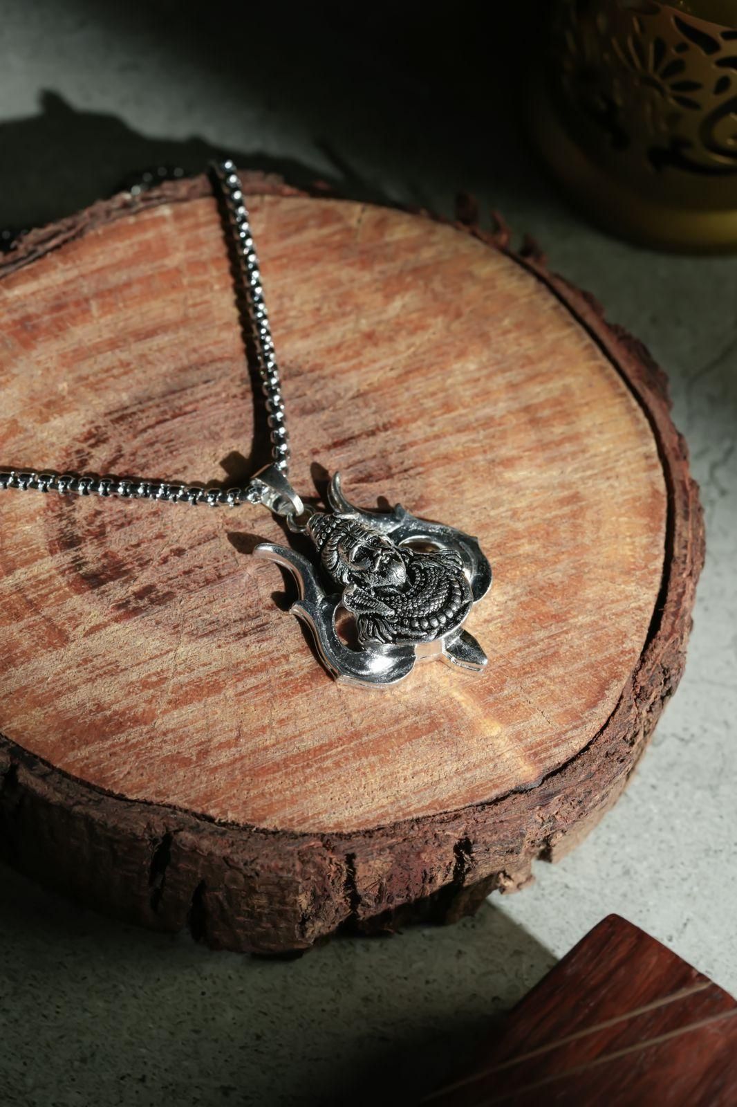 Jollity Life™ Shiv Trishul Pendant with Chain
