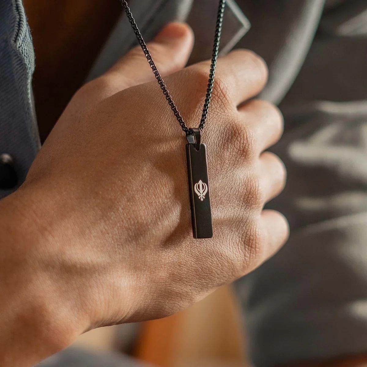 Jollity Life™ Khanda Spiritual Mini Tag Chain