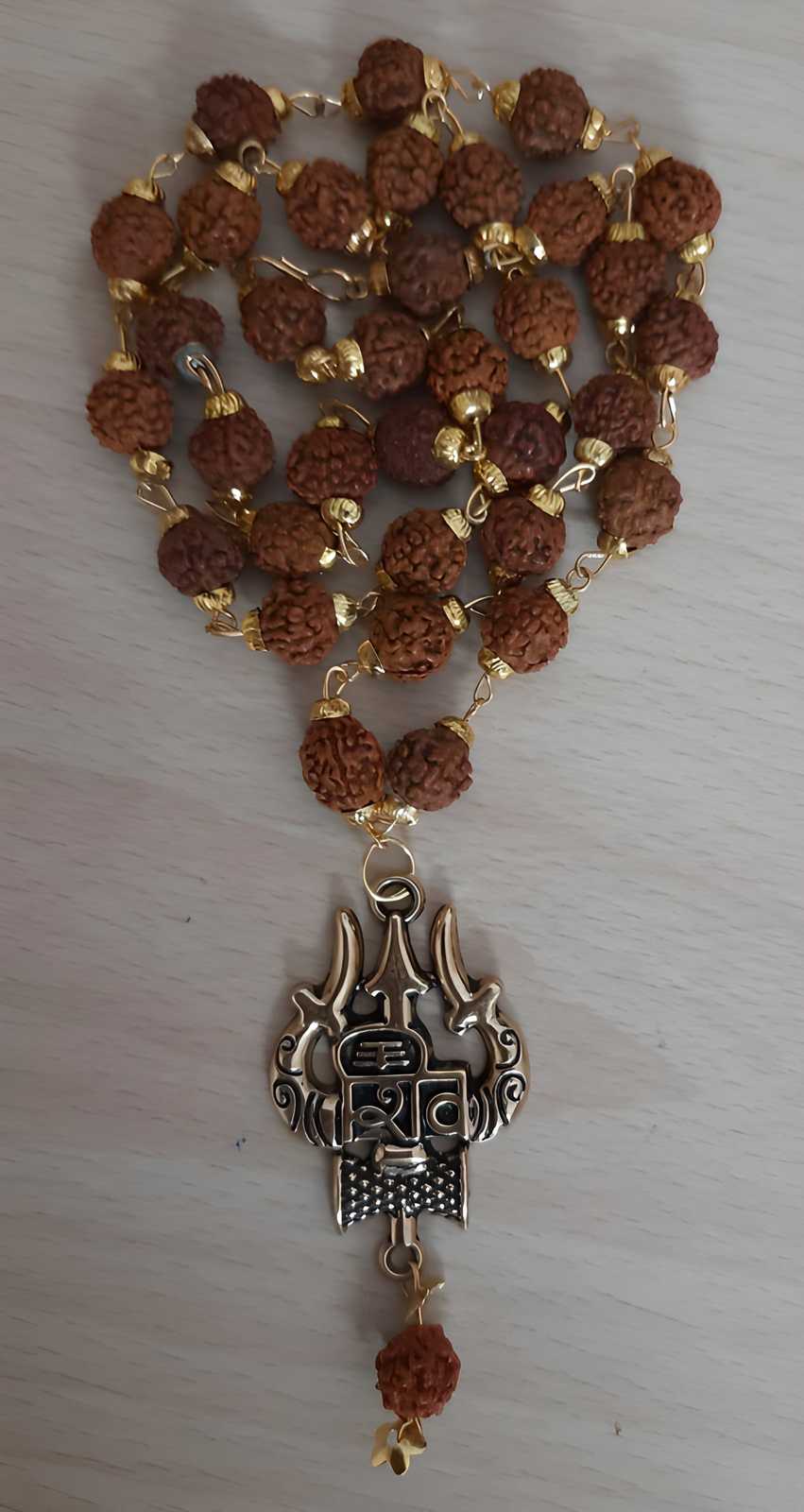 Jollity Life™ Latest Rudraksha Gold Plated Chain