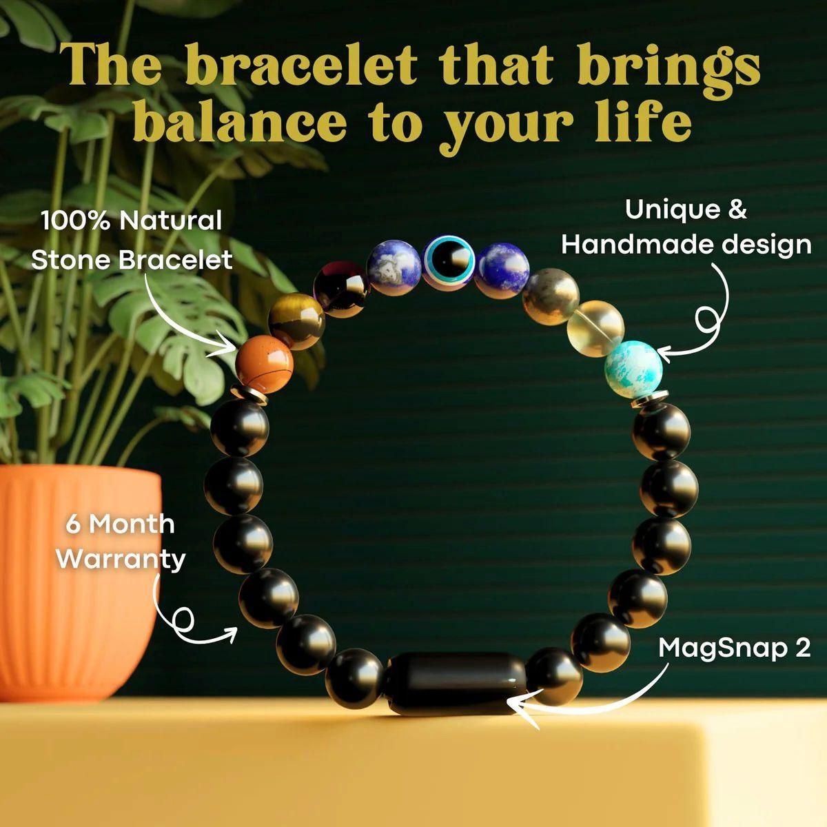 Jollity Life™ Super 9 Chakra Bracelet