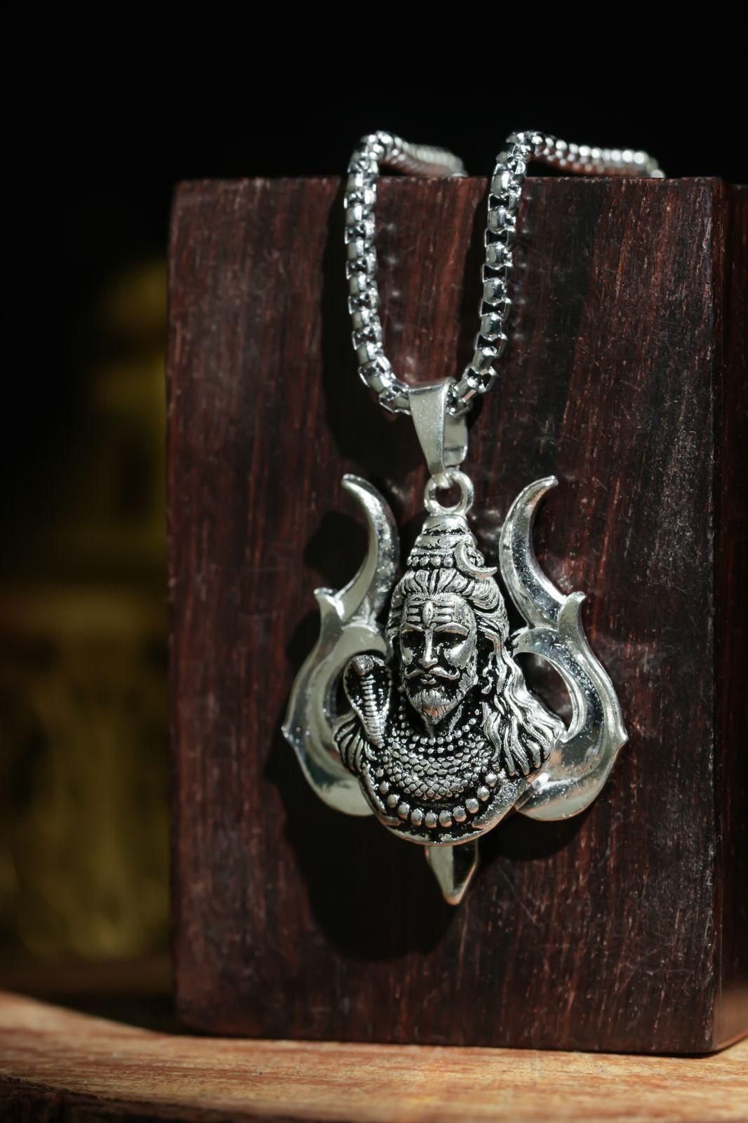 Jollity Life™ Shiv Trishul Pendant with Chain