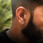 Jollity Life™ Shree Ram Earring Silver For Men's (Single)
