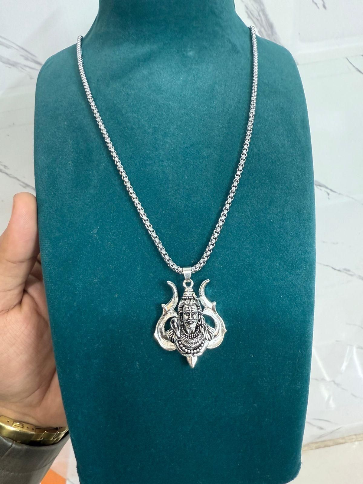 Jollity Life™ Shiv Trishul Pendant with Chain