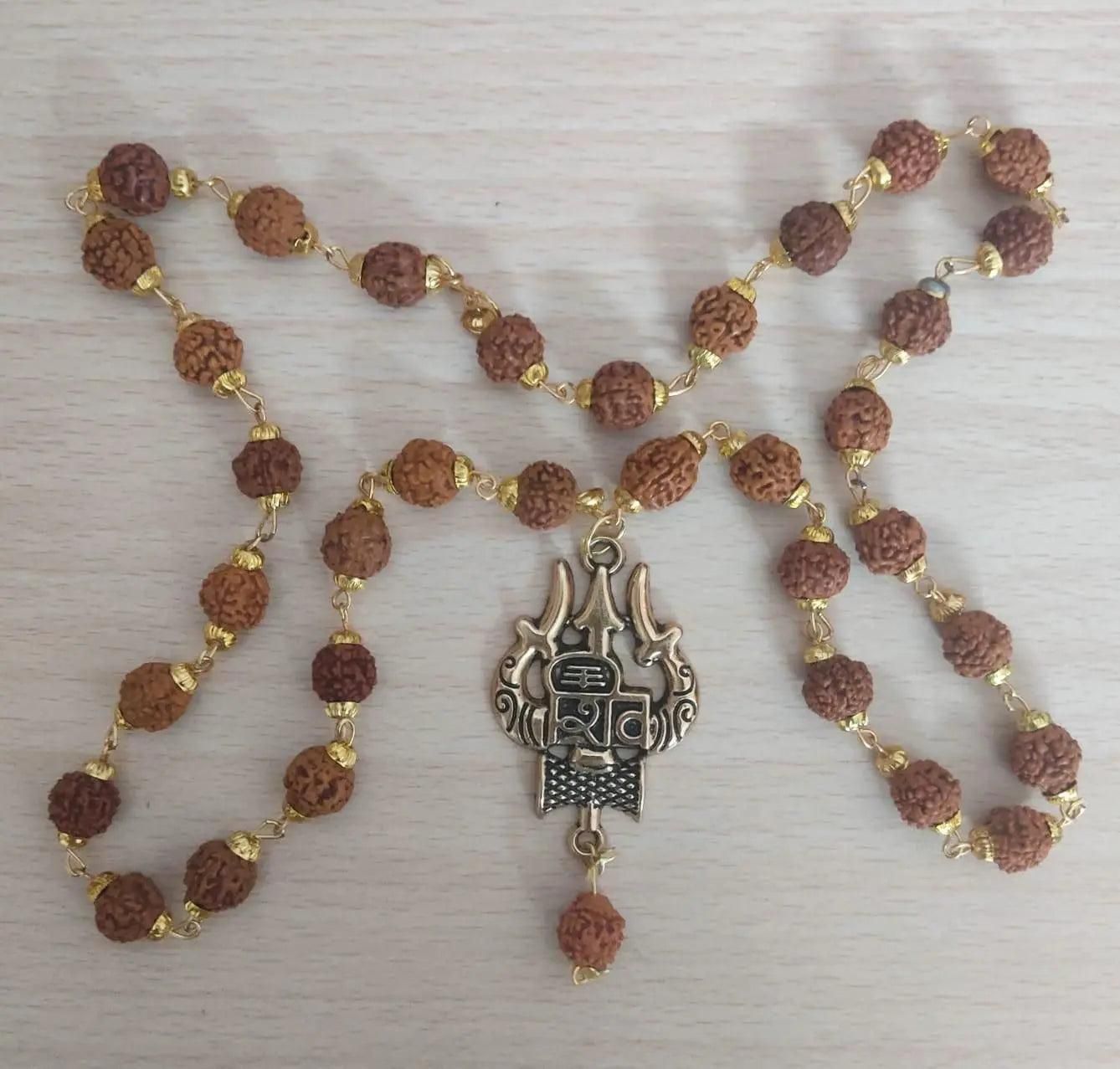 Jollity Life™ Latest Rudraksha Gold Plated Chain