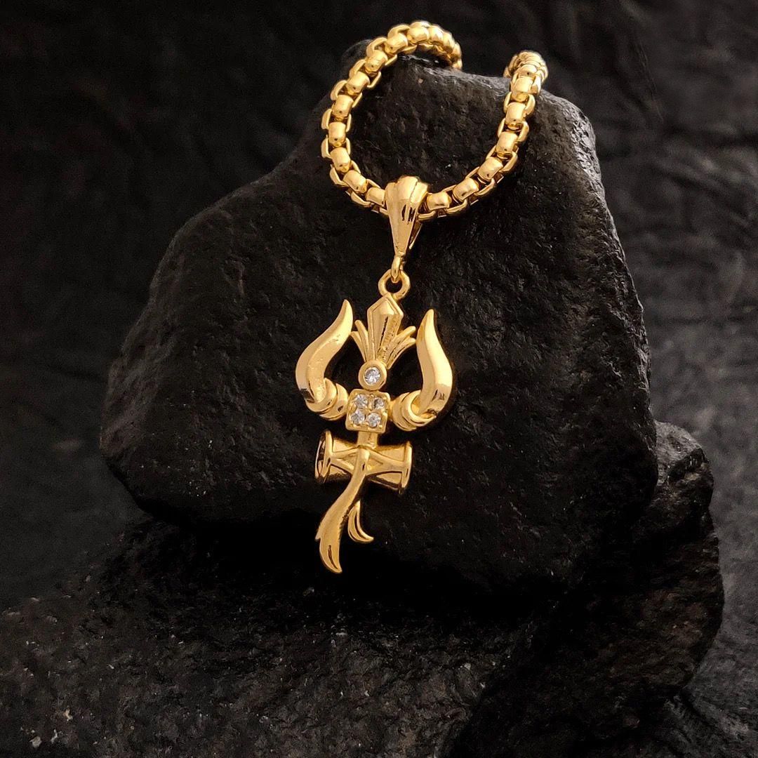 Jollity Life™ Trishul Pendant with Chain